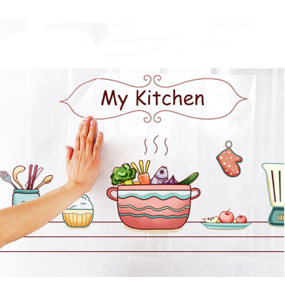 Giấy Dán Tường Nhà Bếp Cách Nhiệt Chống Dầu Mỡ, Chịu Nhiệt - Decal Dán Bếp Họa Tiết 3D (90x60cm)- Lau chùi được