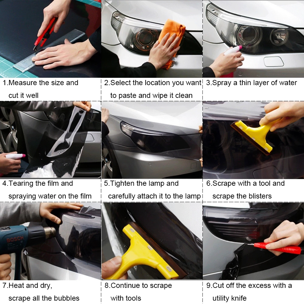 Miếng dán trang trí đèn đuôi xe hơi 30x60cm