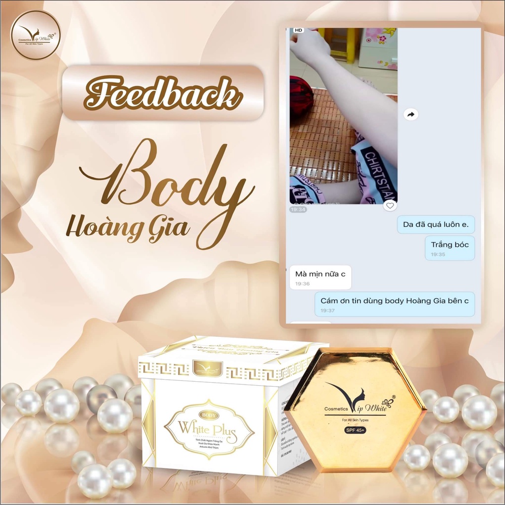 Kem Body [💯 CHÍNH HÃNG] kích trắng Hoàng Gia Vipwhite khử thâm trắng gấp 10 lần Kem Body thông thường | BigBuy360 - bigbuy360.vn