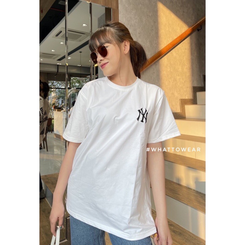 [Mã WASKT304 giảm 15% tối đa 30K đơn 99K] Áo thun NY, t-shirt logo NY thêu