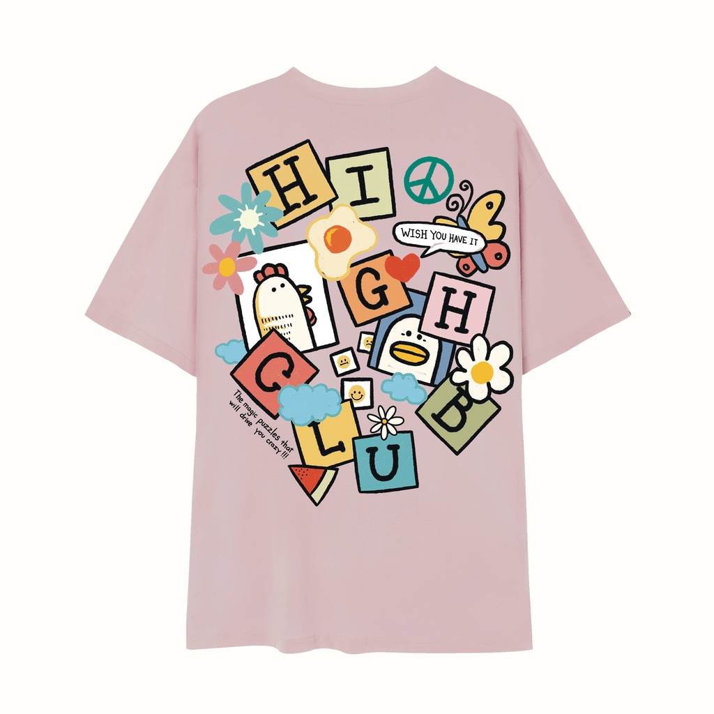 Áo thun HighClub Flash Card Tee Pink/Beige | BigBuy360 - bigbuy360.vn