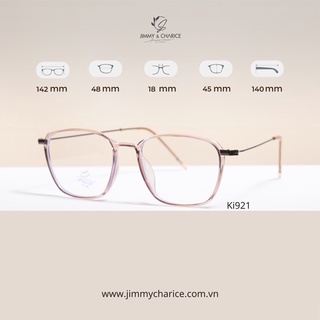 Kính cận nữ Jimmy & Charice đa giác chống tia UV Ki921