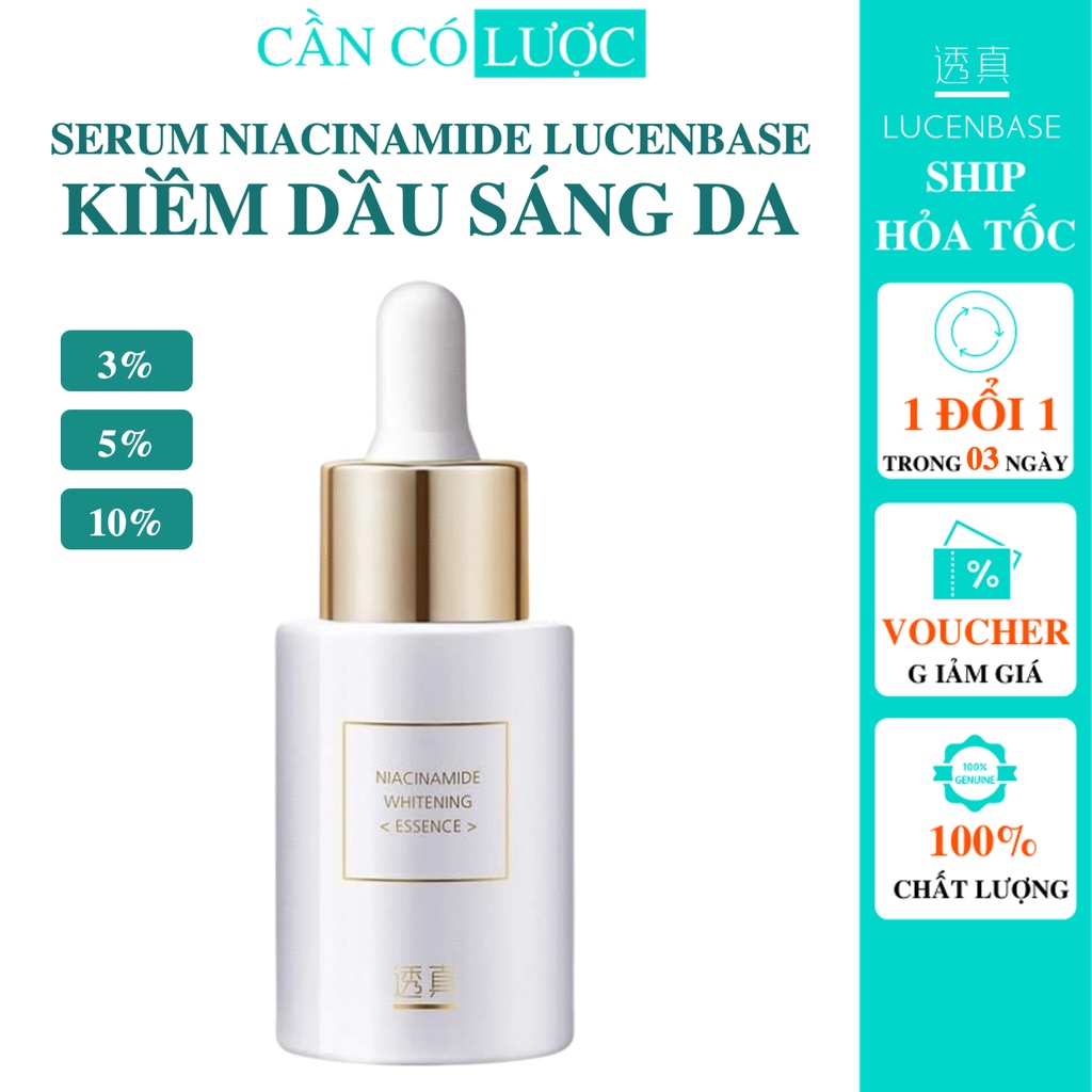 Serum trắng da Lucenbase B3 3% 5% 10% giảm thâm, Serum niacinamide sáng da cấp ẩm cho da mặt