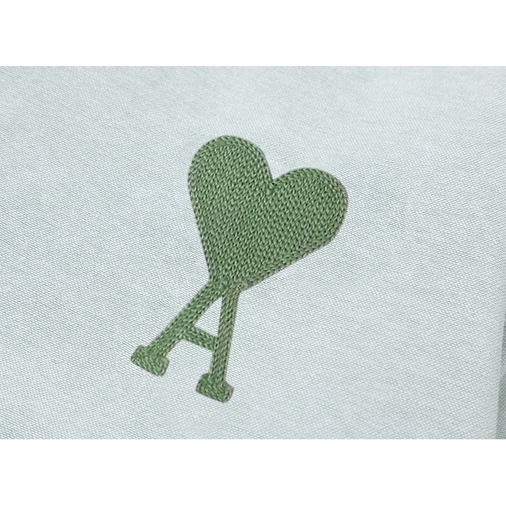 Áo Sơ Mi Oxford Tay Dài Thêu Hình Trái Tim Màu Đỏ Phong Cách Paris Mới Cho Cặp Đôi