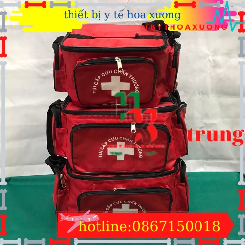 Túi Cứu Thương Cỡ Trung 30x20x20cm - Túi Y Tế(Màu Đỏ)
