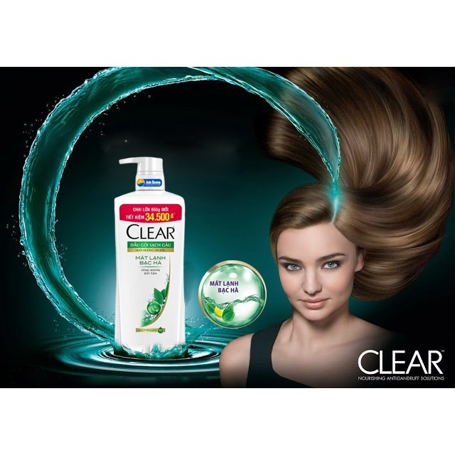 💐💐Dầu Gội Clear mát lạnh bạc hà dầu gội 650g