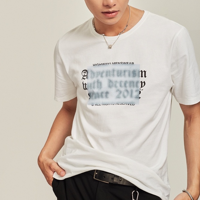 Áo phông nam Cotton USA Highway  Adventurism