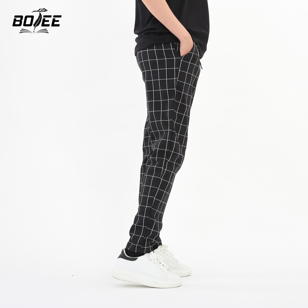 Quần Pant kẻ sọc V2 màu đen BOTEE unisex nam nữ ống suông | BigBuy360 - bigbuy360.vn