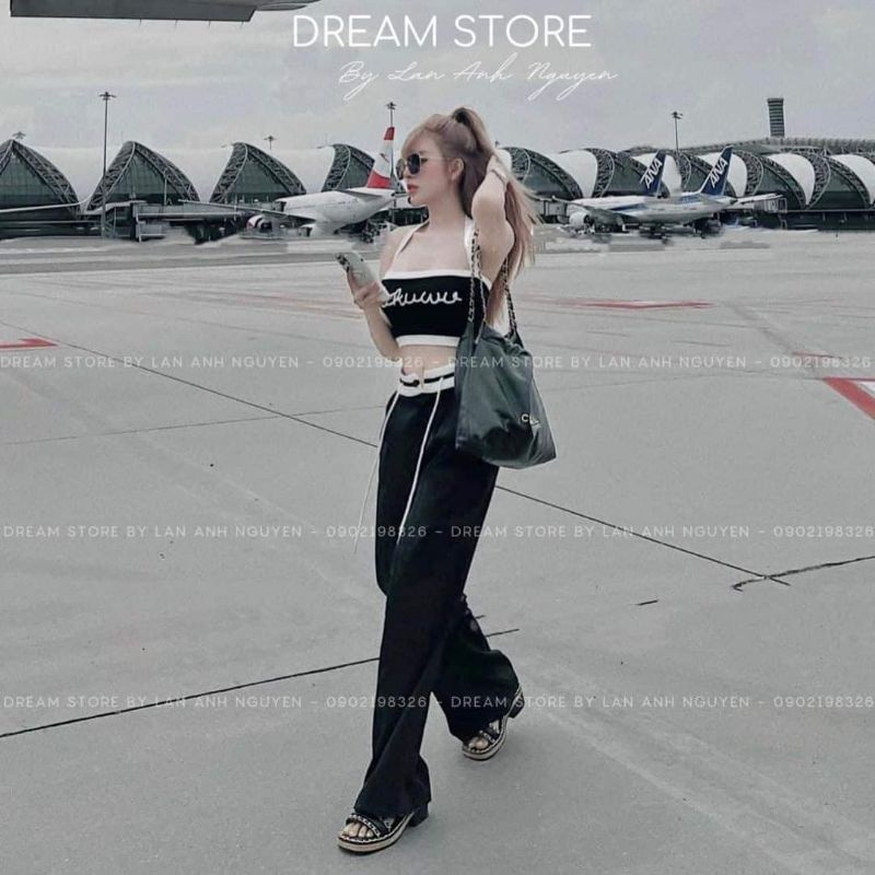 SET ÁO ỐNG CROPTOP KÈM QUẦN ỐNG RỘNG