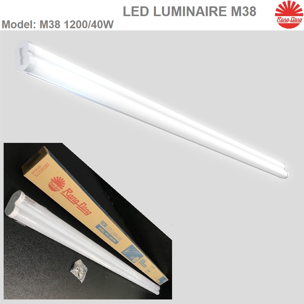 Bộ đèn LED M38 40W 120cm Rạng đông, thiết kế hiện đại, cao cấp