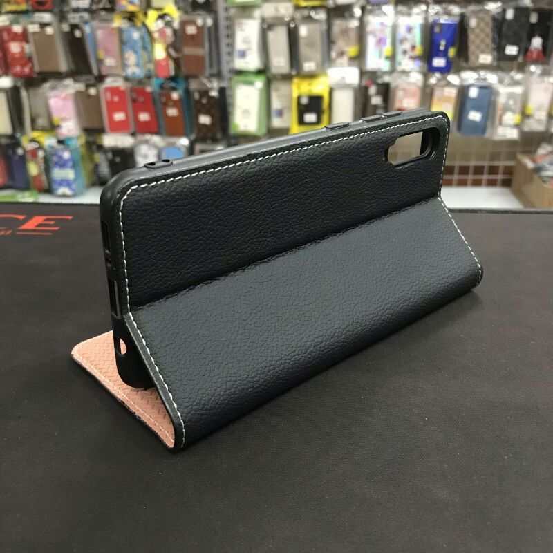 Ốp Lưng Bao Da Nắp Gập Samsung A11 Hiệu Lishen Lịch Sự