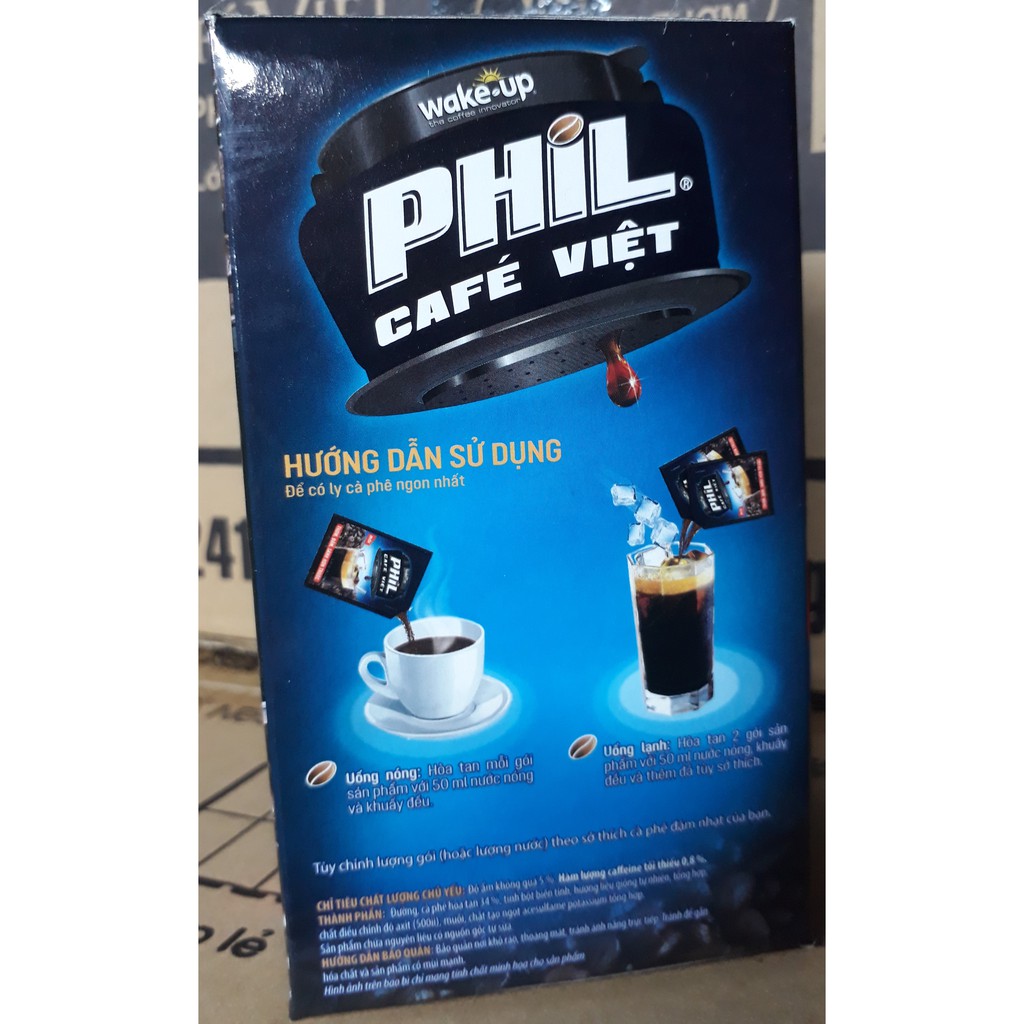 Cà phê hòa tan Phil Cafe Việt 2 in 1 240g ( 15 gói x 16g )