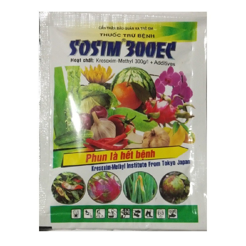 SOSIM 300SC - THUỐC TRỪ NẤM BỆNH PHỔ RỘNG Gói 20ml Đặc trị Sương mai, mốc xám, vàng lá, đốm lá