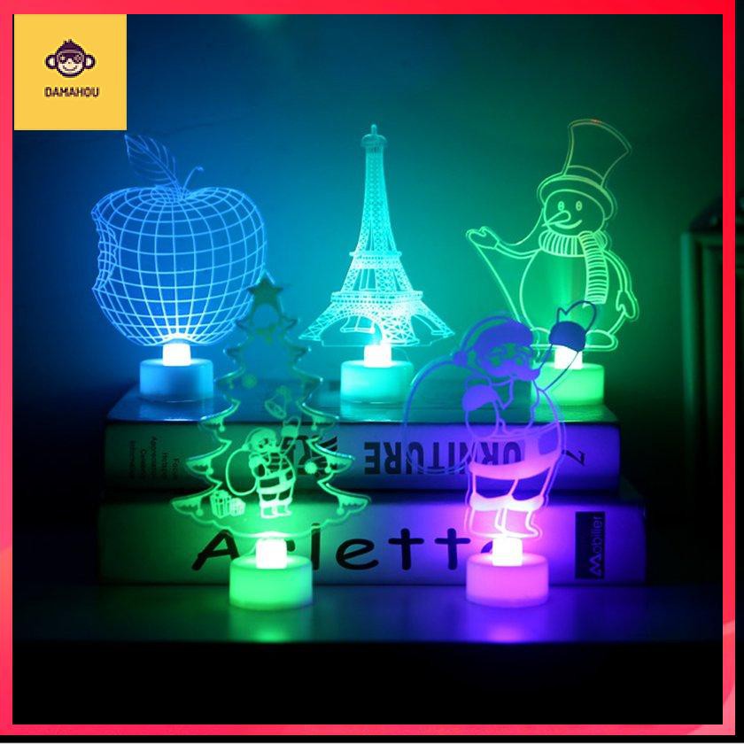 Mô hình đèn ngủ Đèn ngủ phòng ngủ Đèn bàn 3D Đèn LED Tháp Eiffel màu đỏ xanh lá cây xanh Đèn ngủ / món quà ngày lễ / món quà sinh nhật sáng tạo cô gái Quà tặng bạn gái Món quà năm mới