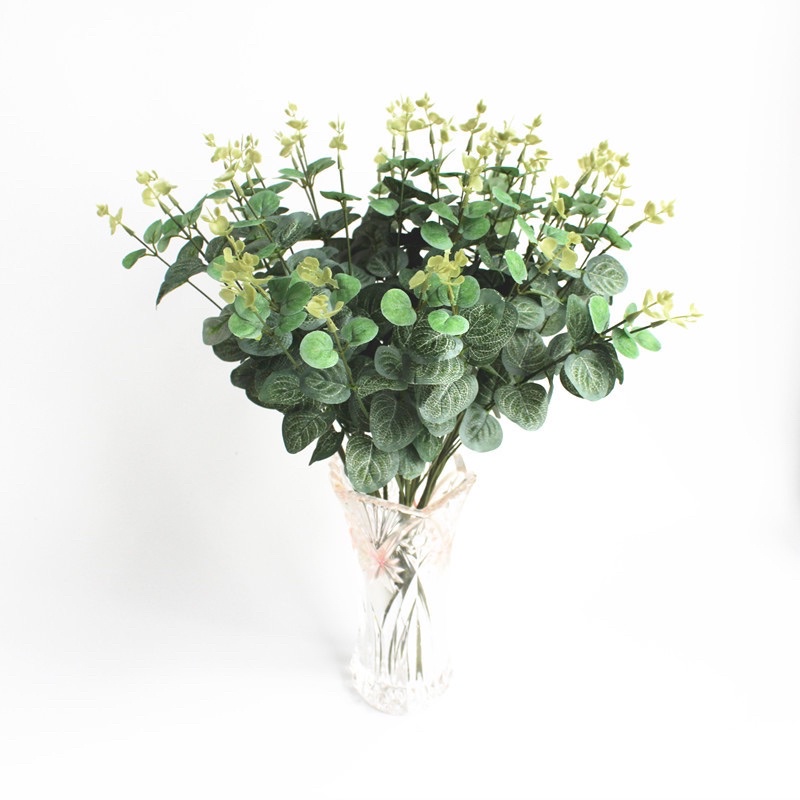 Cụm lá táo 16 nhánh- Lá táo mốc — Hoa giả- Trang trí- Cắm bình