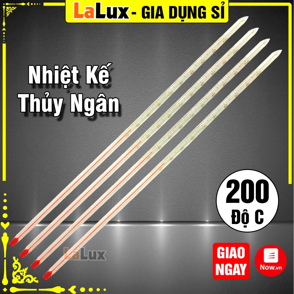 Nhiệt Kế Thủy Ngân 200 Độ - Nhiệt Kế Đo Nước ( Shop Có Bán Loại 100 Độ, 200 Độ, 300 Độ ) LALUX