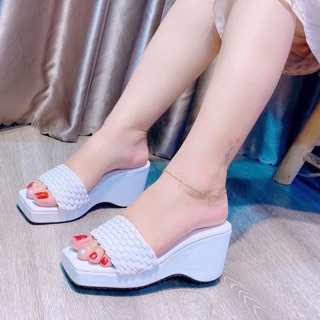 Dép đế xuồng 9p bọc da quai bản bính.