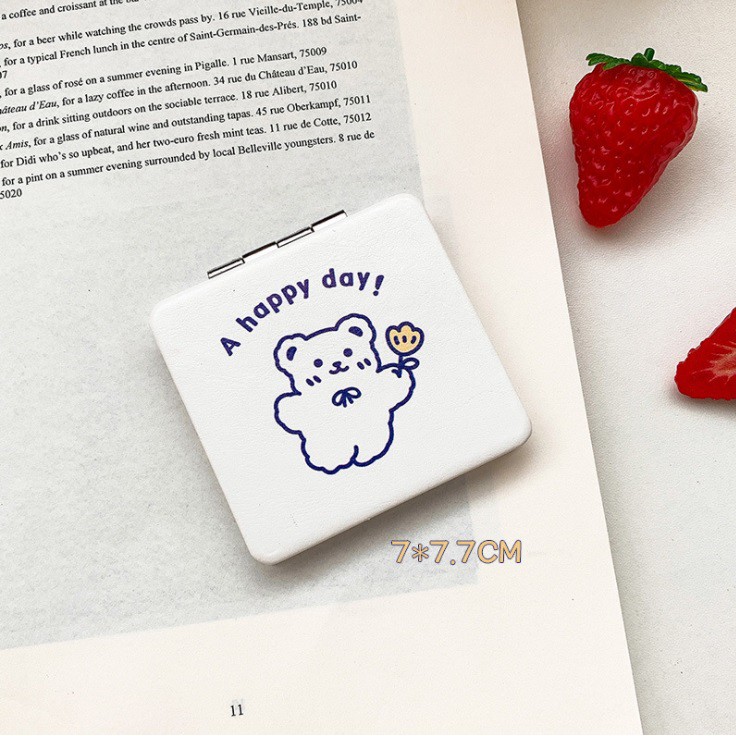 Gương mini 2 mặt nhỏ gọn tiện dụng - Gương trang điểm mini mã RY101
