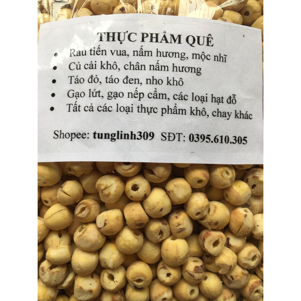 Hạt sen bắc loại ngon đặc biệt: Thơm bở (1kg) Hút chân không