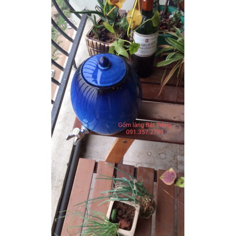 Bình nước 4 lit gốm sứ Hiền Anh Bát Tràng