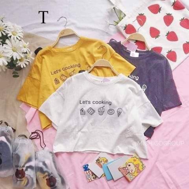 Áo croptop Let's Cooking DTR0619