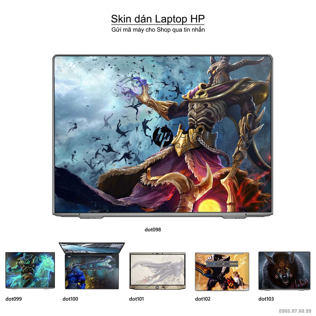 Skin dán Laptop HP in hình Dota 2 nhiều mẫu 17 (inbox mã máy cho Shop)