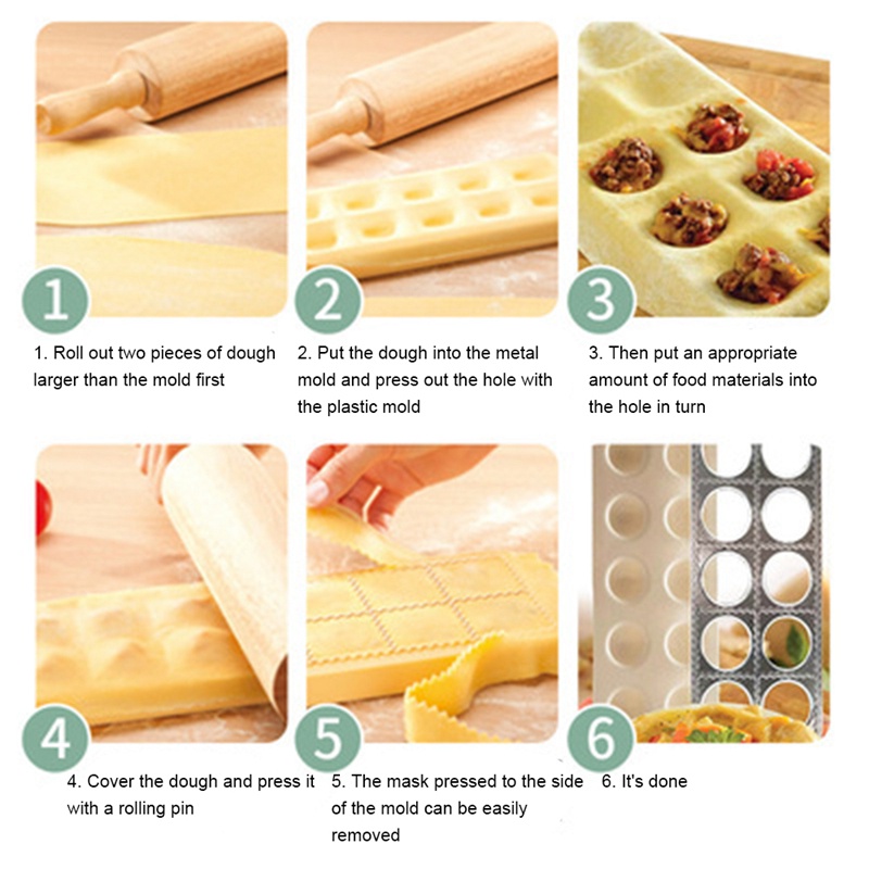 Khuôn Làm Mì Ý Ravioli Viền Vuông Chuyên Dụng