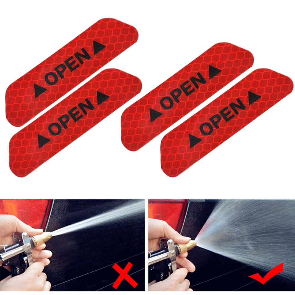 Set 4 Miếng Dán Phản Quang Cảnh Báo Khi Mở Cửa Xe Ô Tô