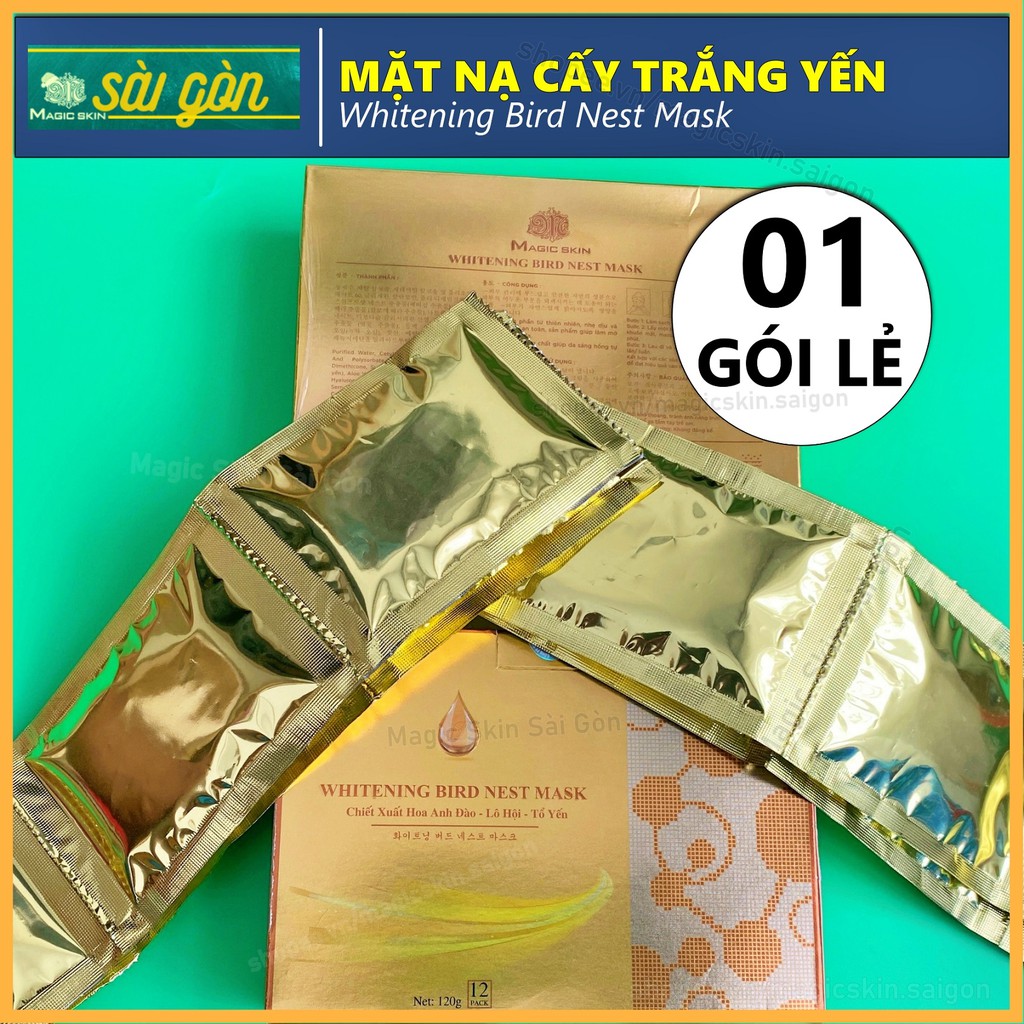 [01 Gói 10Gr] Mặt Nạ Ủ Trắng Dịch Yến Magic Skin Whitening Bird Nest Mask