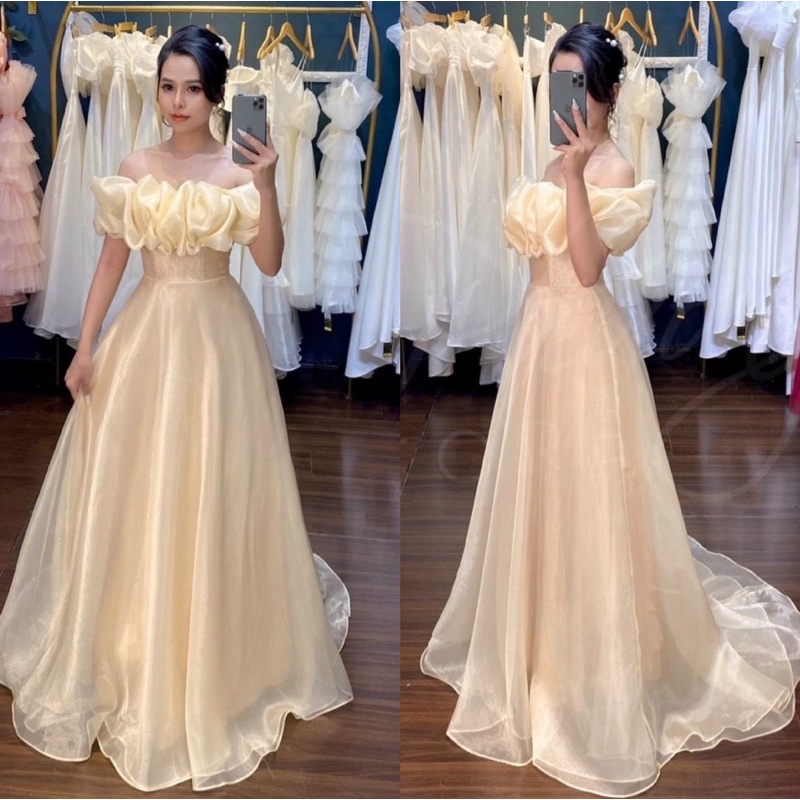 ĐẦM MAXI TRỄ VAI DÚN full size S/M/L /XL