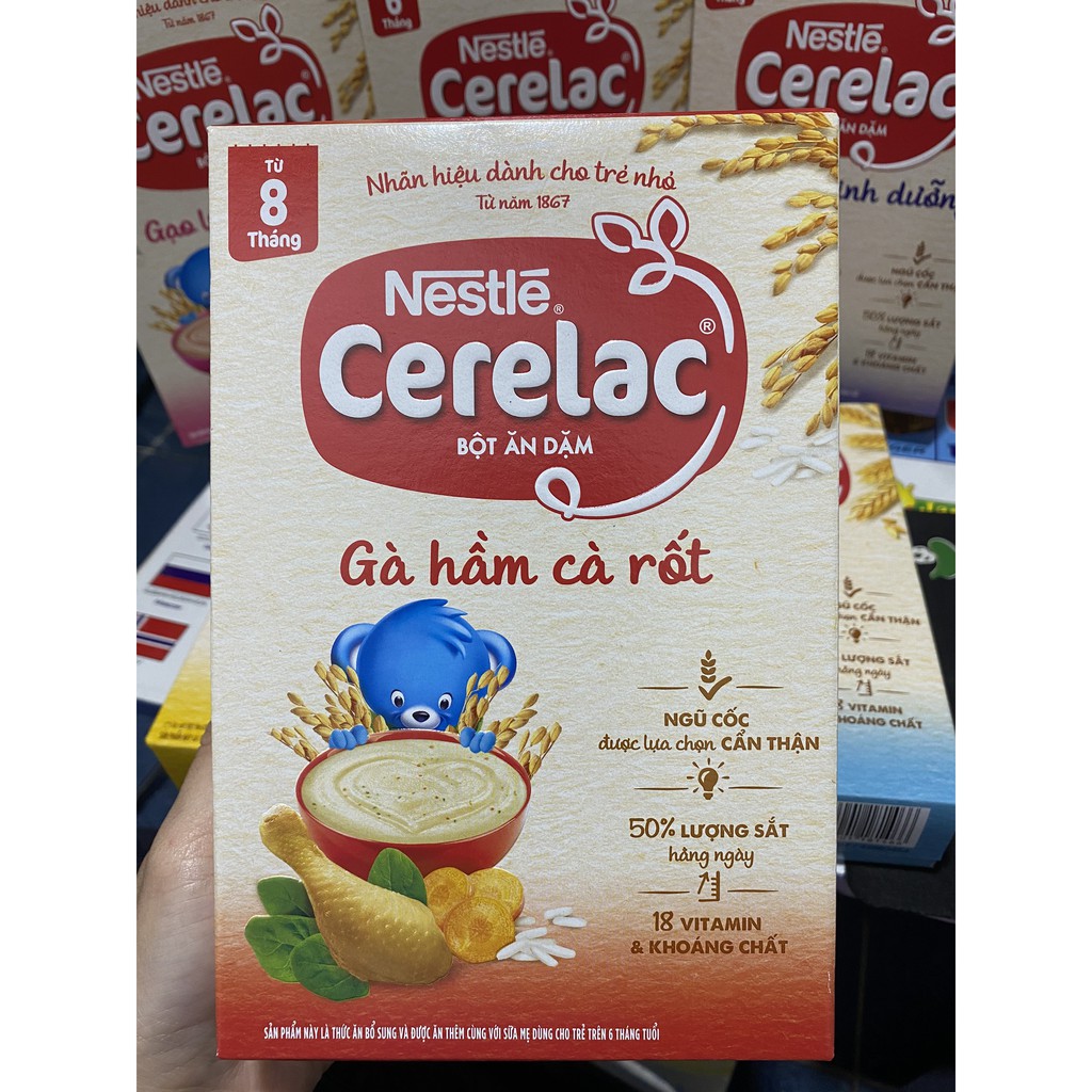 [Date mới] Bột ăn dặm Nestle Gà hầm cà rốt 200gr (8-24 tháng)