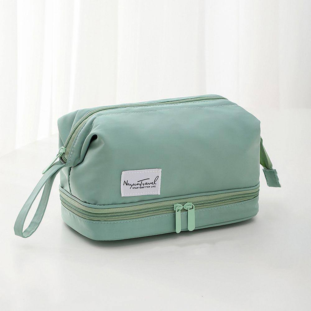 OCEANMAP Túi Đựng Mỹ Phẩm Du Lịch Hai Lớp In Chữ Phong Cách Hàn Quốc