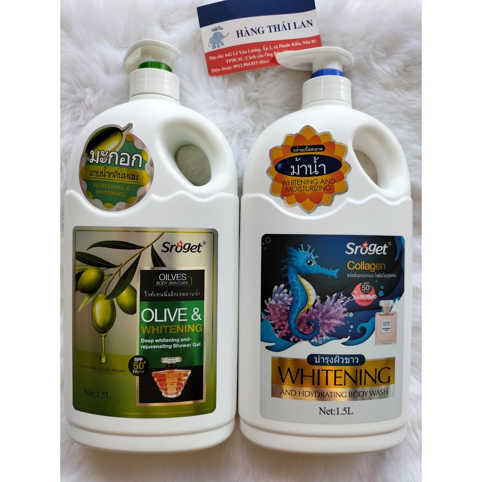 Sữa tắm Sroget Thái Lan trắng da cao cấp 1500ml