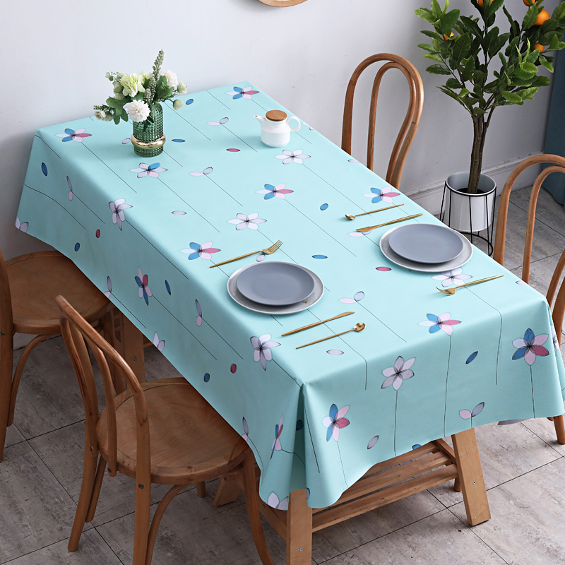 American tablecloth waterproof and oil-proof anti-scalding disposable pvc coffee table mat Nordic net red ins rectangular table cloth fabric