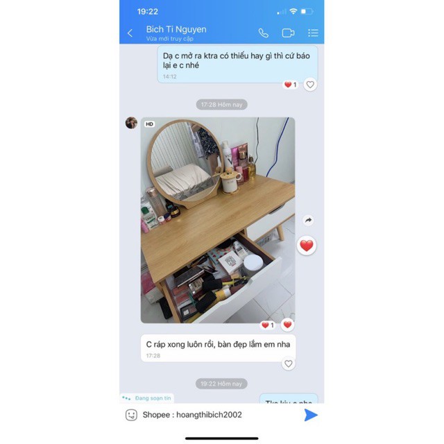 BÀN TRANG ĐIỂM NGỒI BỆT - KÈM GƯƠNG - HÀNG ODER | BigBuy360 - bigbuy360.vn