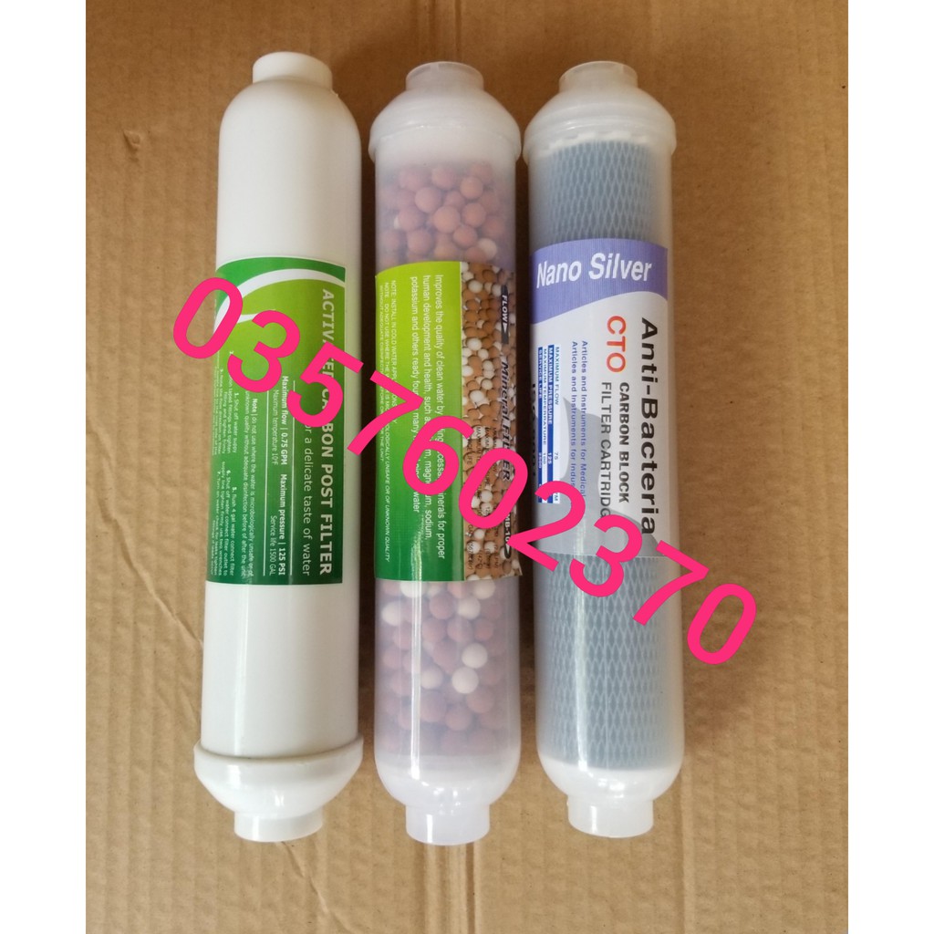 Bộ 3 Lõi lọc nước số 5 6 7 (T33 CW- BIO - NANO SILVER)  dùng cho máy RO | BigBuy360 - bigbuy360.vn