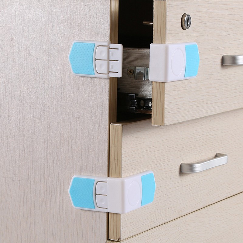 Khóa cửa tủ bằng nhựa đa năng bảo vệ an toàn cho bé