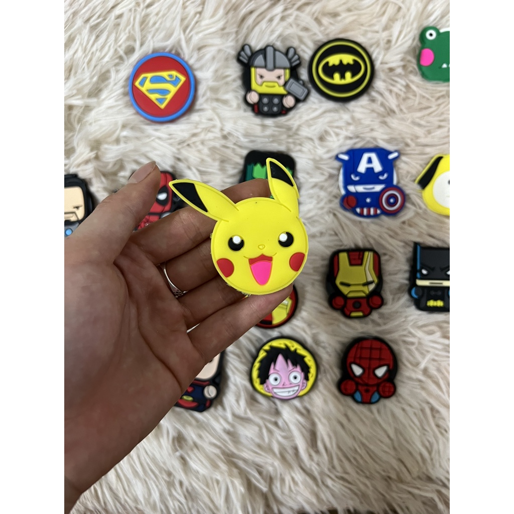 CHÍNH HÃNG  DÁN POP Trơn Giá Đỡ Điện Thoại, iring RING móc tay dán lưng, Kiểu Dáng Hoạt Hình Dễ Thương cute cao su