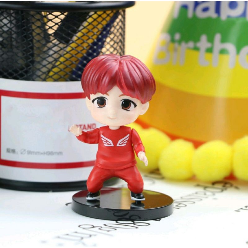 Set 7 mô hình tượng đứng BTS TinyTan Mic Drop cực ngầu