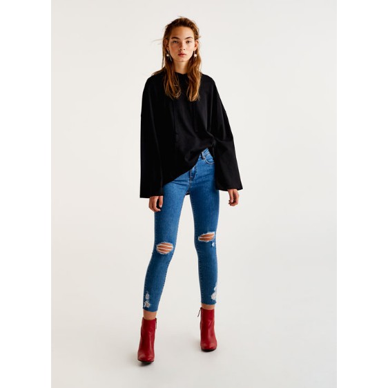 Quần Jean Pull & Bear rách gỗi mã SP9685