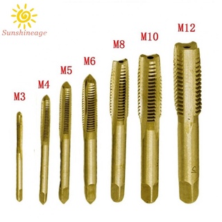 Tap Drill Bits 7pcs Drill Bits Gold M3-M12 Machine Screw Machine Thread