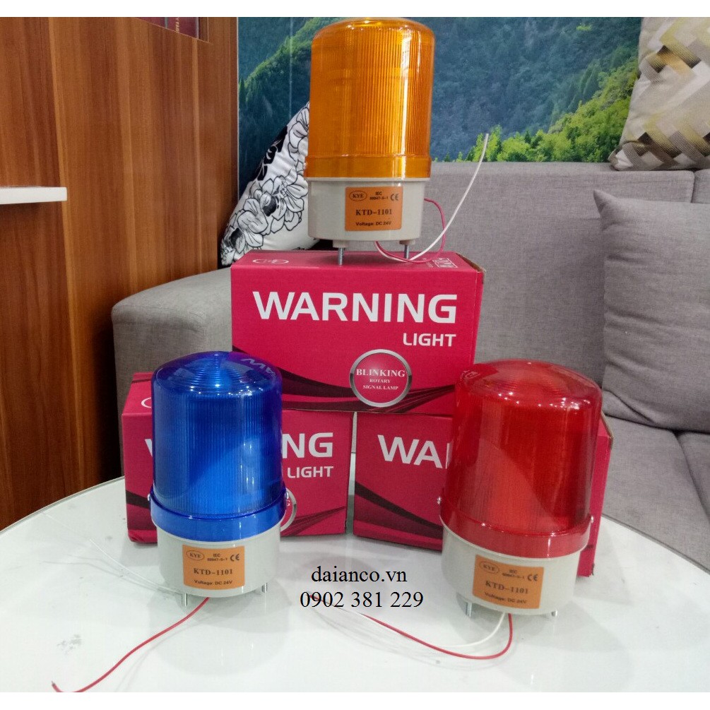 Đèn xoay báo hiệu không còi hú 24V - KTD - 1101