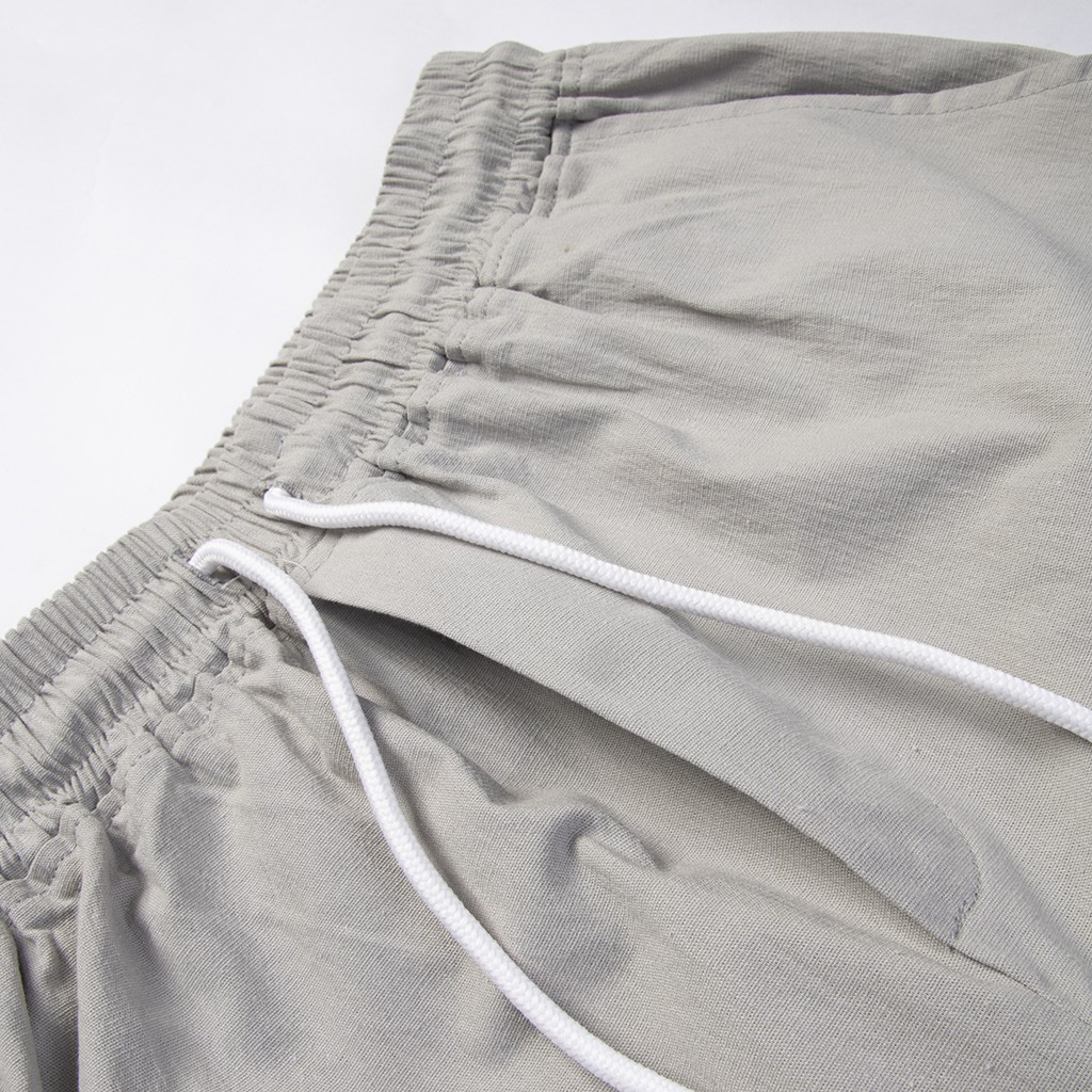 Quần Jogger Nam ROUGH Outfit Vải Đũi Sơ Gỗ ( Sồi ) Cao Cấp