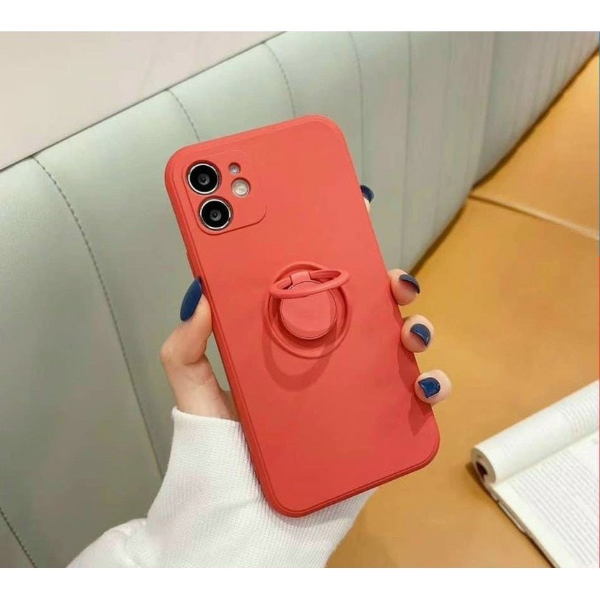 Ốp Iphone Viền Vuông Kèm Ring Nanoshop_1688