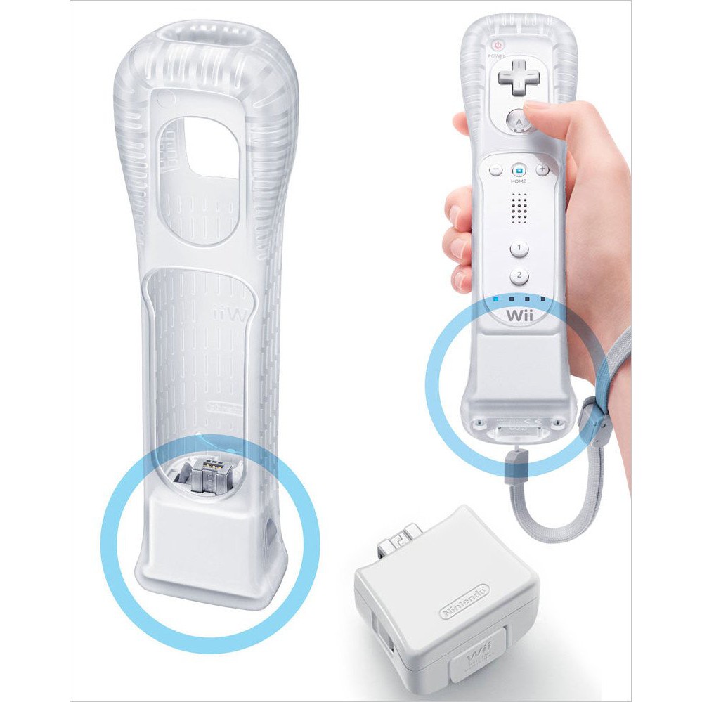 Tay cầm Wii Remote tích hợp cục motion plus cho tay nintendo wii kèm bao silicon