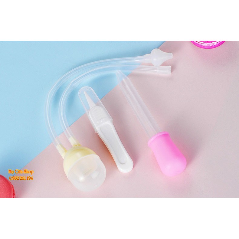 Combo ống hút mũi, ống hút sữa, nhíp nhựa vệ sinh - An toàn tiện lợi cho bé