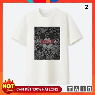 Áo phông cổ tròn chuột mickey | làm từ 100% cotton cực mát | f003