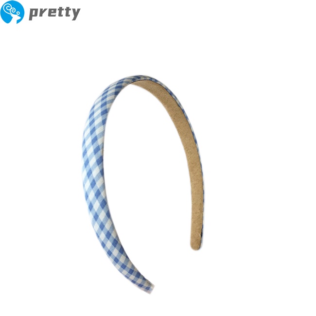 Băng đô cài tóc vải họa tiết hoa/ chấm bi/ kẻ sọc tông màu xanh dương phong cách retro dễ phối đồ xinh xắn