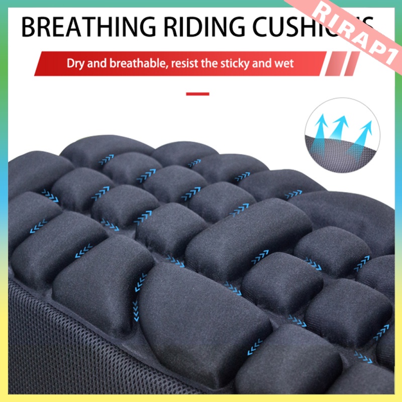  Motorcycle Air Seat Cushion Pressure Relief Air Pad Fits Most Seats, 610 x 300 x 40mm, Black 3D gap for excellent ventilation performance,