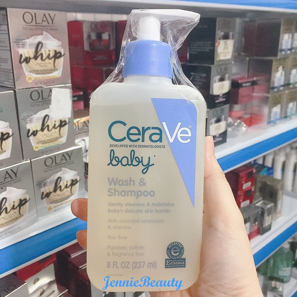 [Hàng Mỹ] Sữa tắm gội dịu nhẹ cho bé CeraVe Baby Wash and Shampoo (237ml)